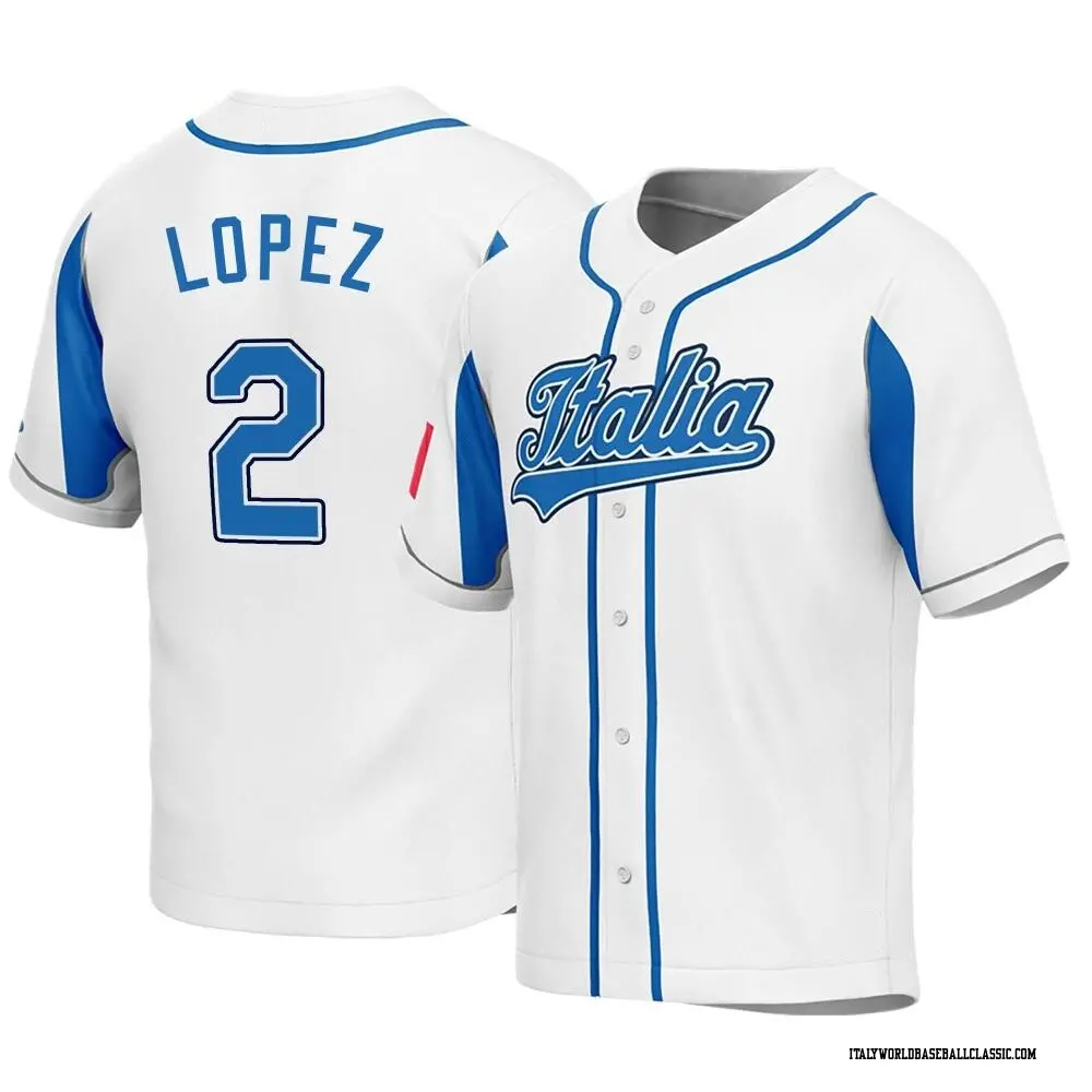 Italy Nicky Lopez White 2023 World Baseball Classic Jersey